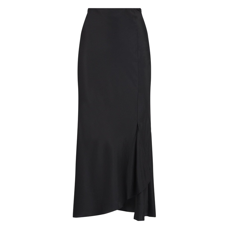 SILK MIDI SKIRT