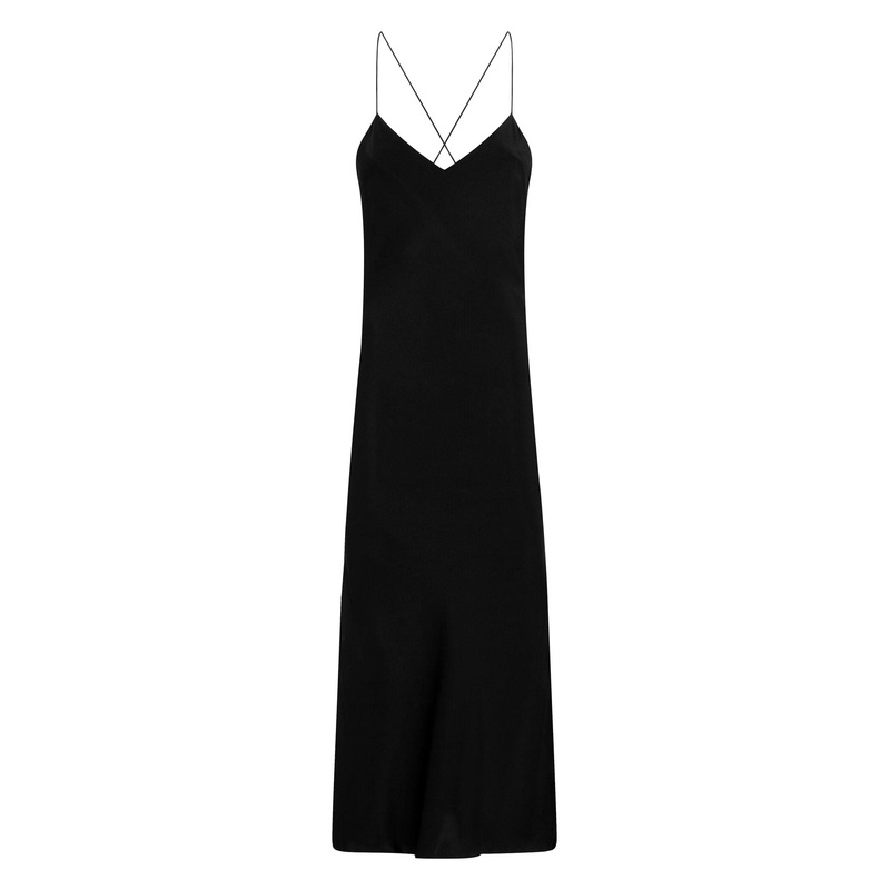 SILK MIDI SLIP DRESS