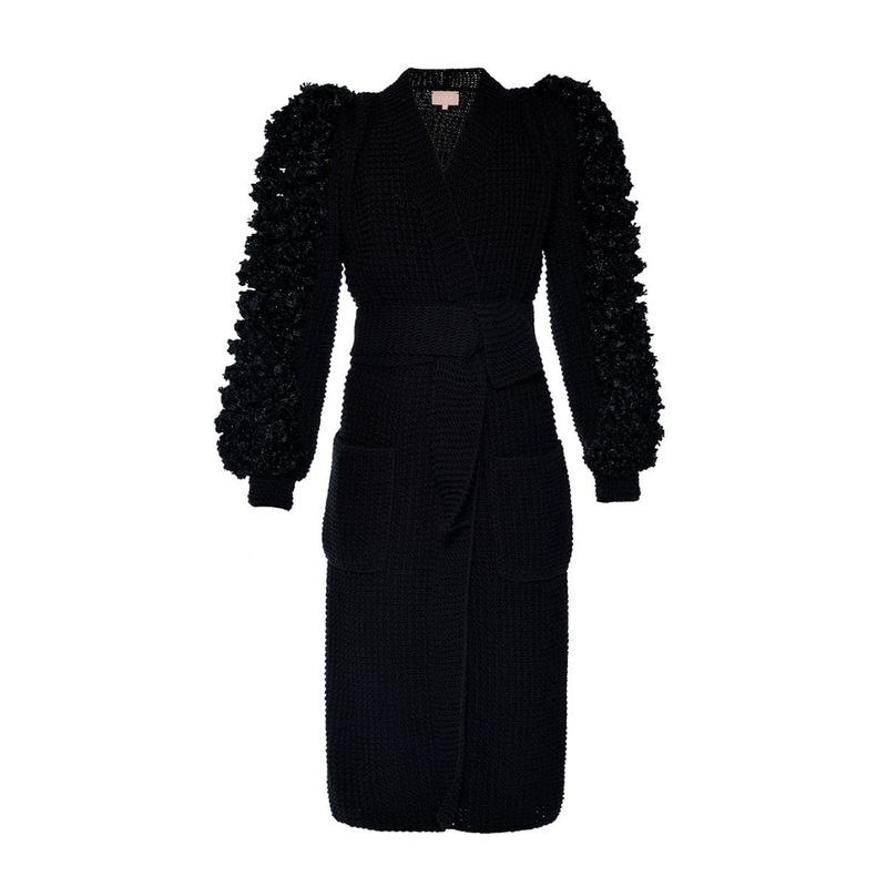 BLACK LIYA STATEMENT SLEEVES CARDIGAN