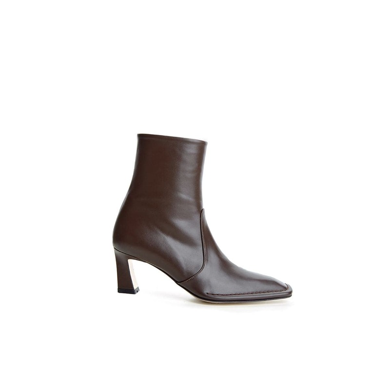 CALAIS CHOCOLATE ANKLE BOOTS