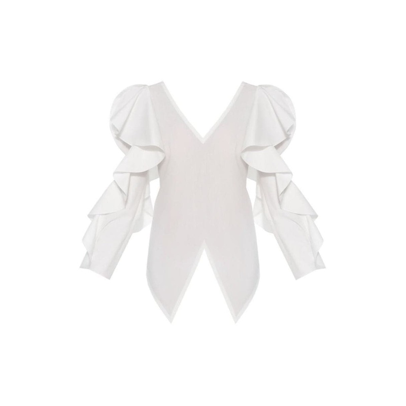 CAMELLIA WHITE SYMMETRIC SHIRT