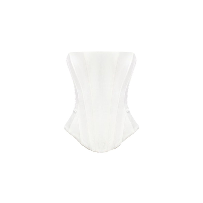 DITA CORSET SATIN IN OFF-WHITE