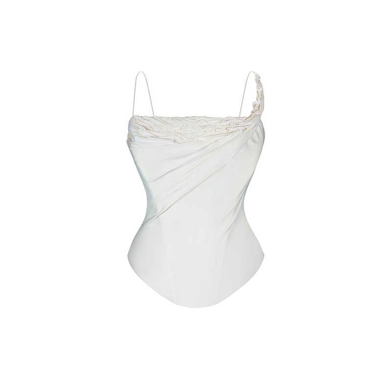LILIT CORSET SATIN IN OFF-WHITE