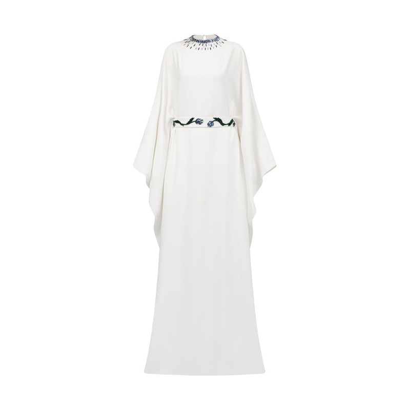 MAELLE CREPE GOWN IN WHITE