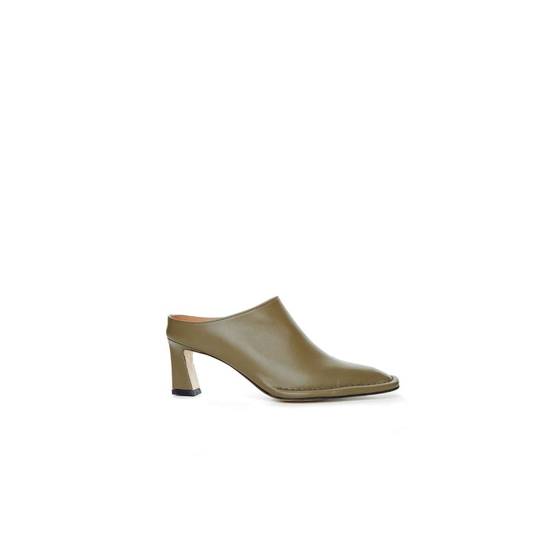NANTES OLIVE GREEN MULES
