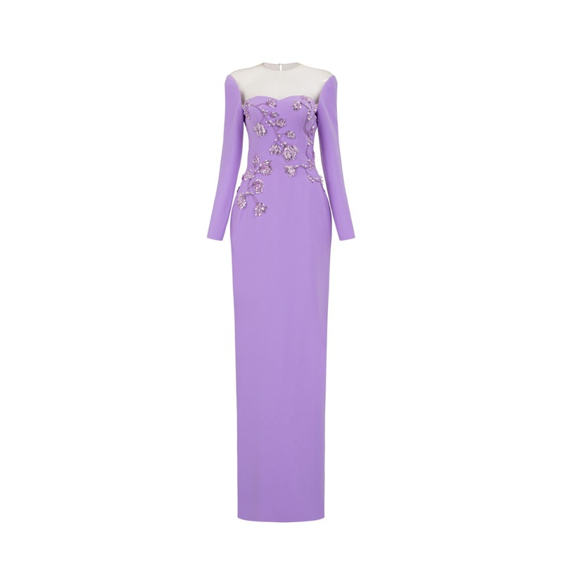 RENE CREPE GOWN IN VIOLET