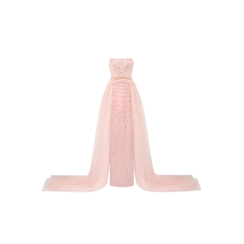 VALRIE SILK AND TULLE GOWN