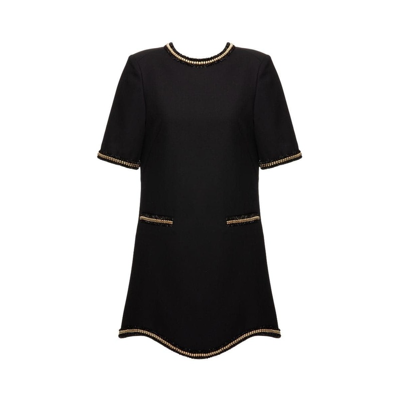 BLACK COTTON MINI DRESS