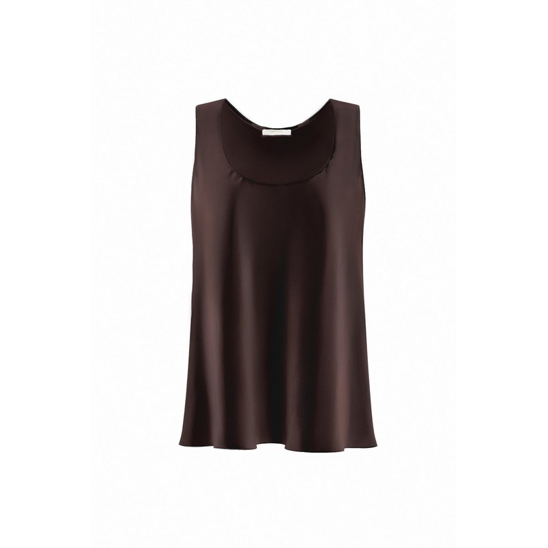 DANA ESPRESSO SILK SATIN TANK TOP