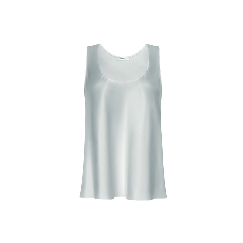 DANA MOONSTONE SILK SATIN TANK TOP