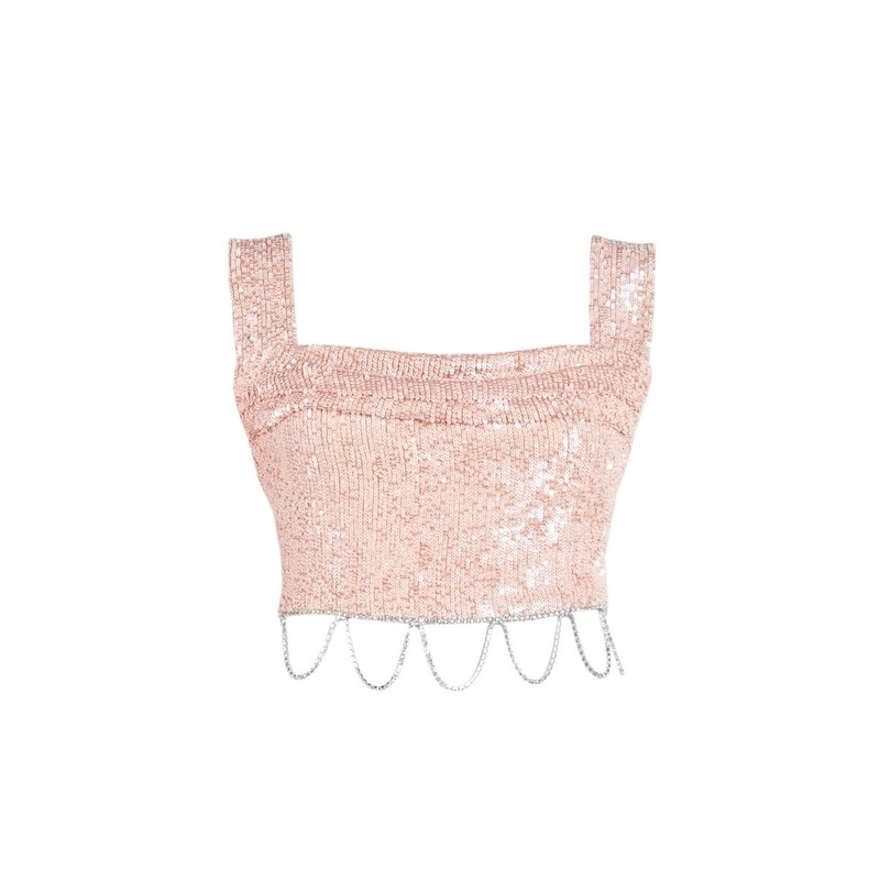 EVA SEQUINED CROP TOP