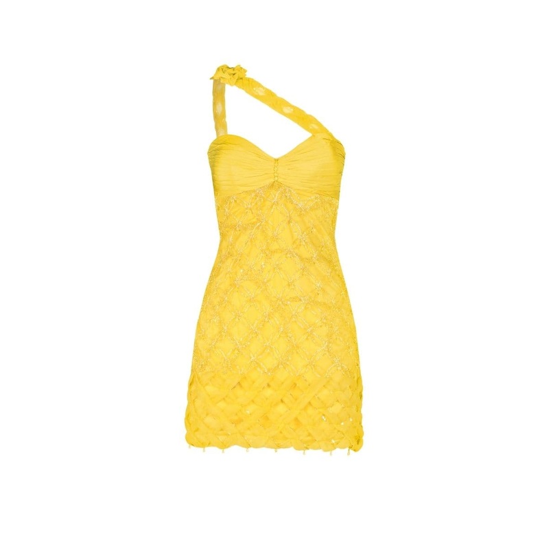 FLORA EMBELLISHED MINI DRESS