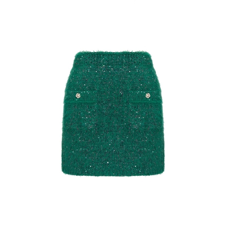 GREEN MINI SKIRT