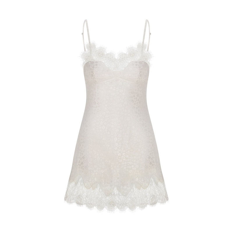 JACQUARD CAMISOLE WITHLACE TRIM