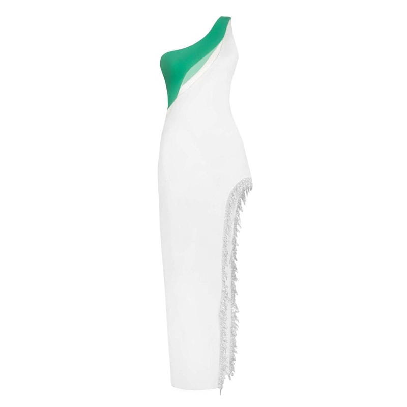 LEYLA CRYSTAL EMBELLISHED MIDI DRESS