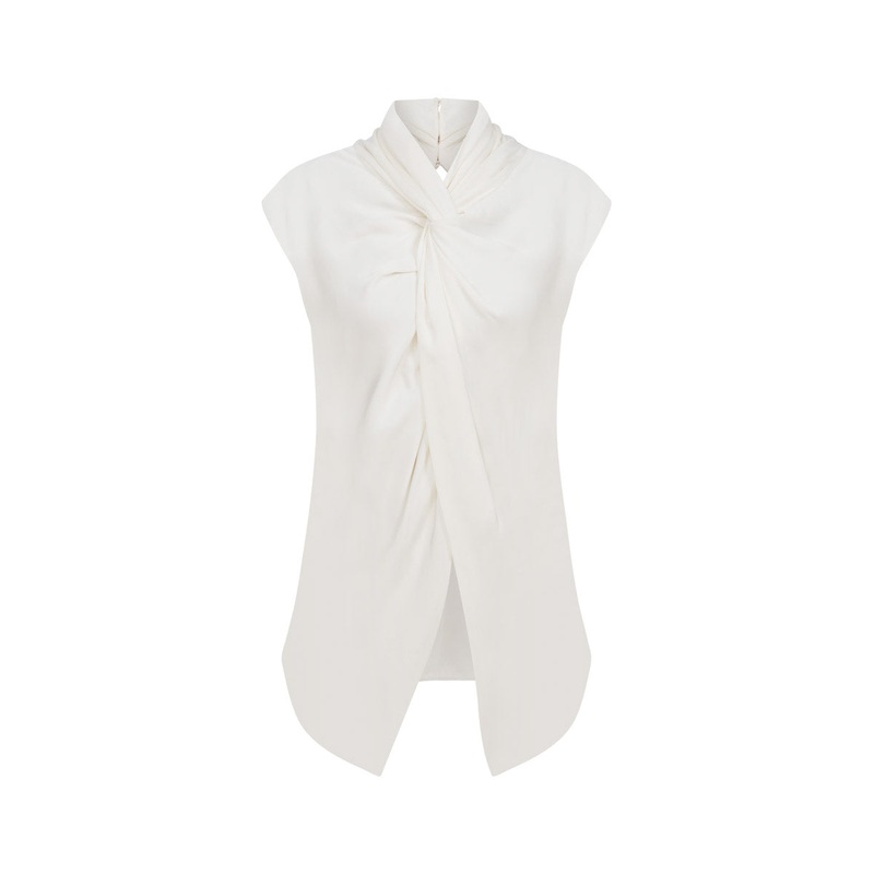 SLEEVELESS TOP WITH KNOT DETAIL