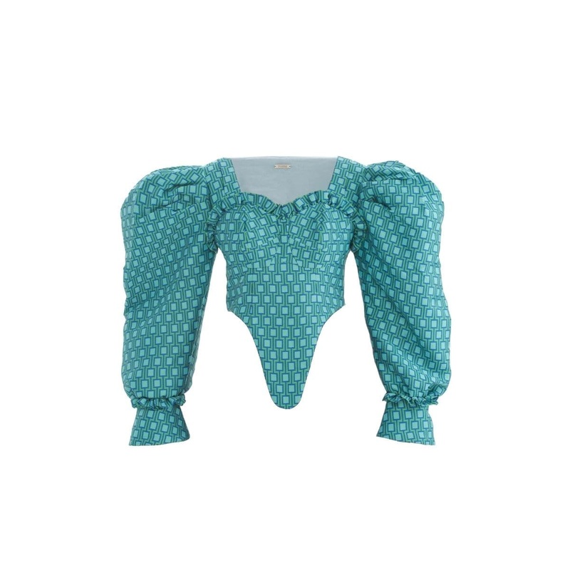 BLUE SWAN CROSET BLOUSE