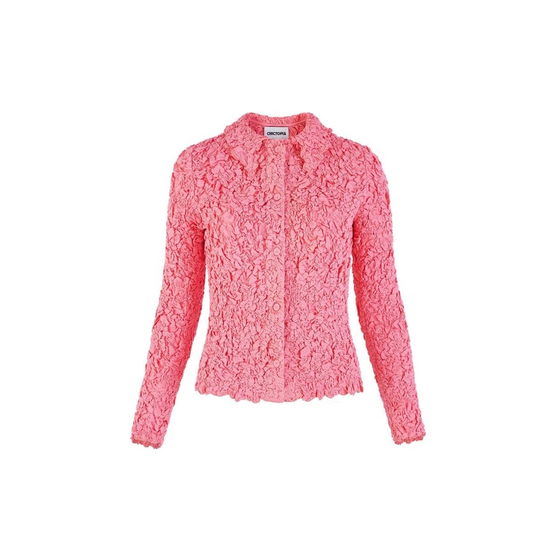 CORAL SMOCKED SHIRT