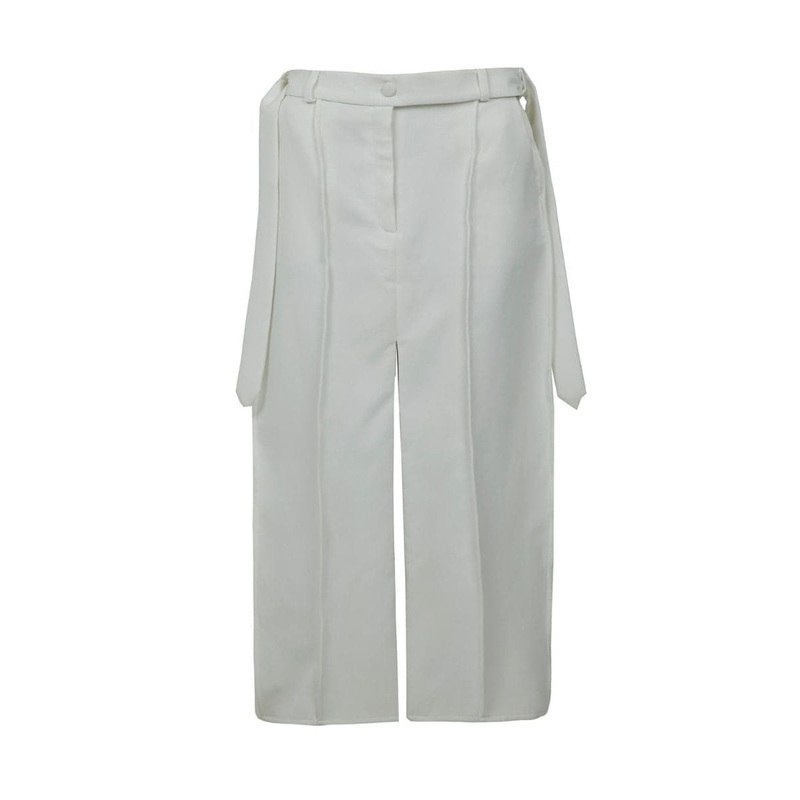 WHITE MIDI SKIRT