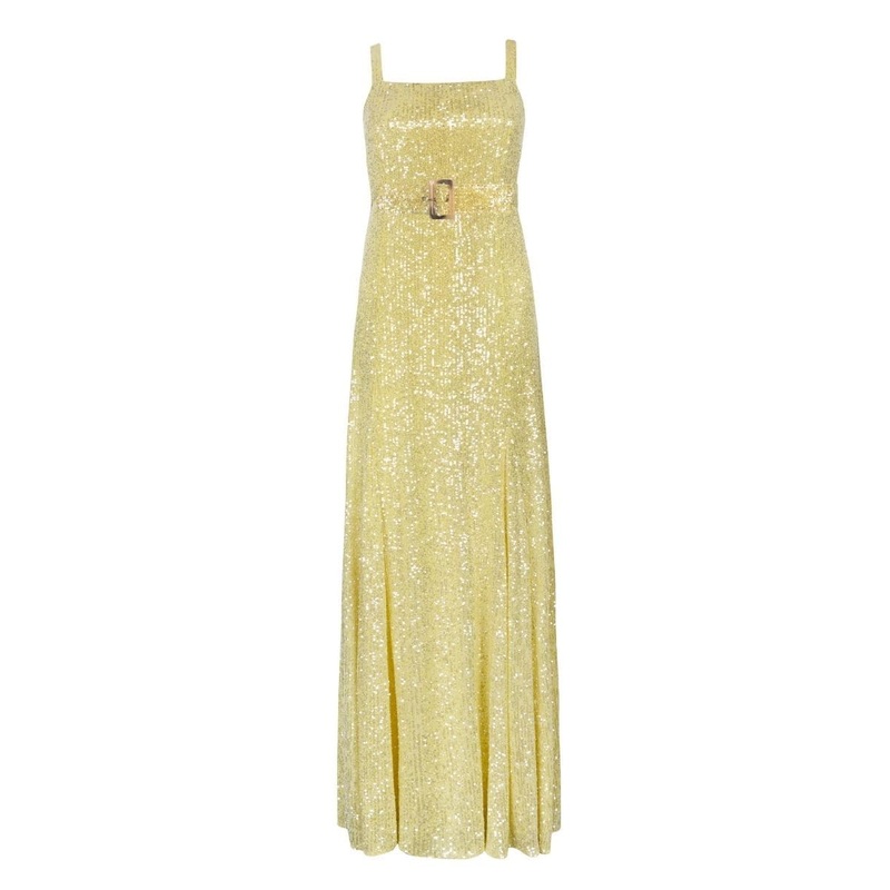 YELLOW AYLA SEQUIN GOWN