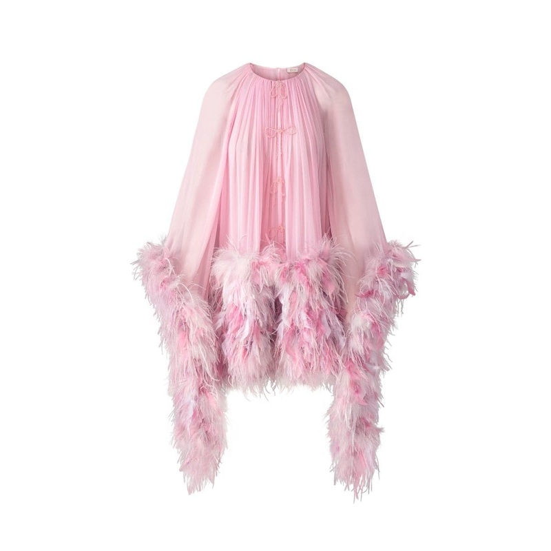 ANNIE CHIFFON FUNNEL MINI DRESS