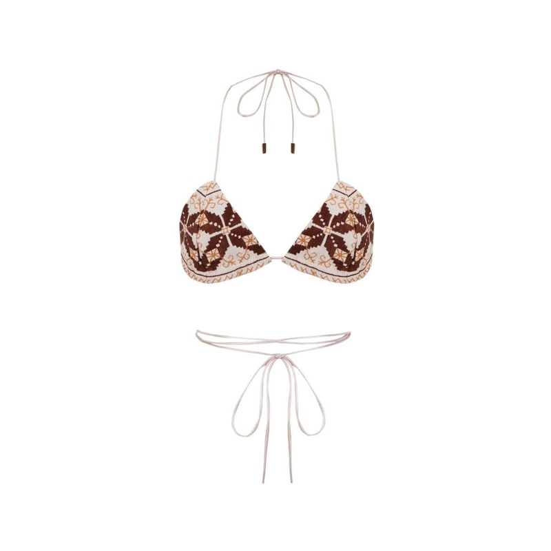 BORDADO CROSS-STRAPPED BRA WITH HAND EMBROIDERY