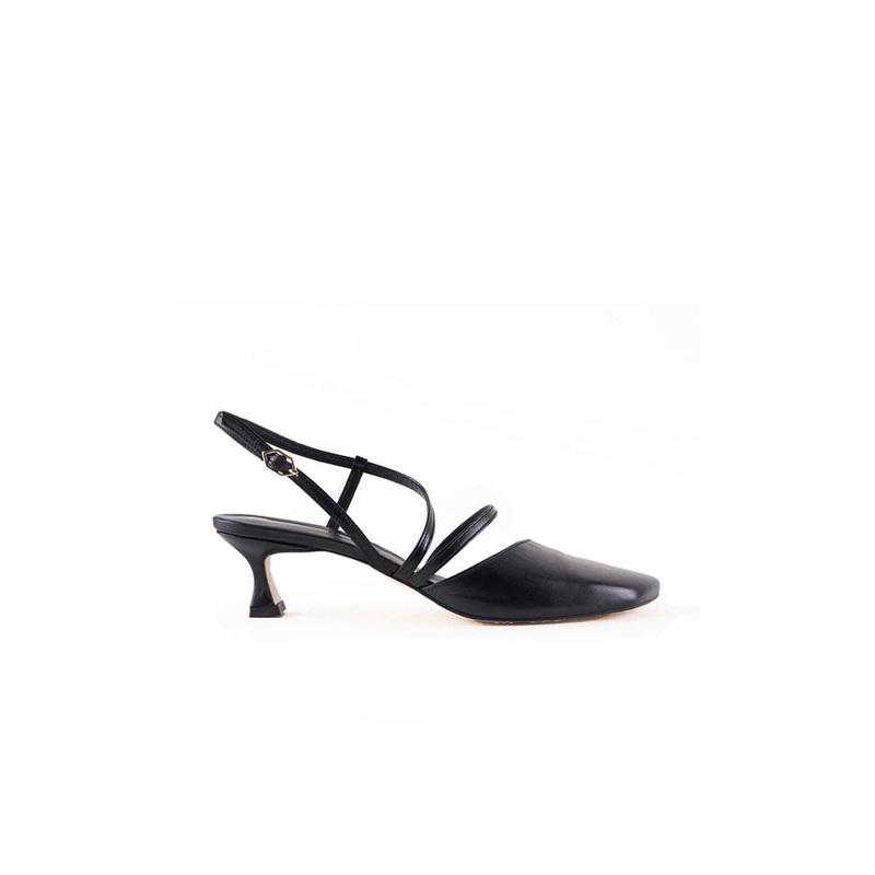 NANCY BLACK STRAPPY HEELS