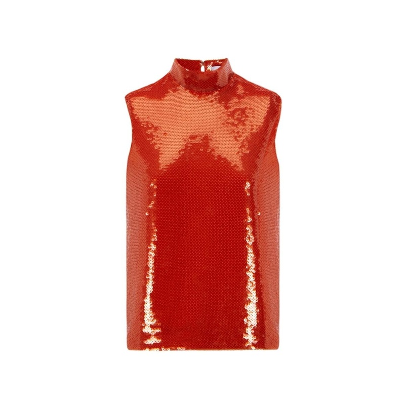 ORANGE PAILLETE TOP