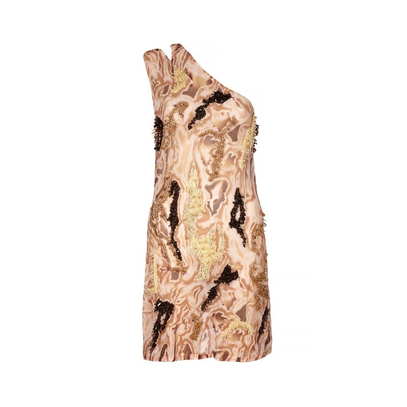 ZUSI BOWIE ONE-SHOULDER MINI DRESS