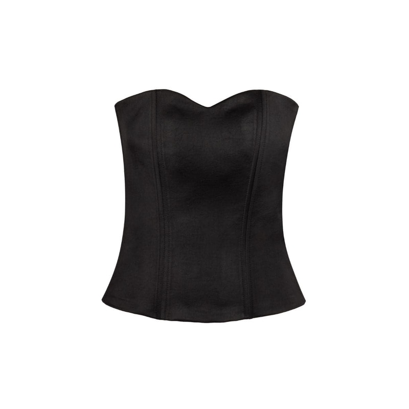 BLACK CATALINA BUSTIER