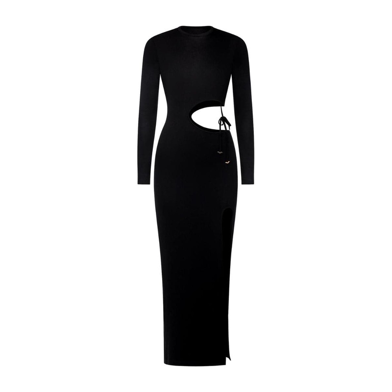 BLACK YALA 2.0 CUT-OUT LONG DRESS