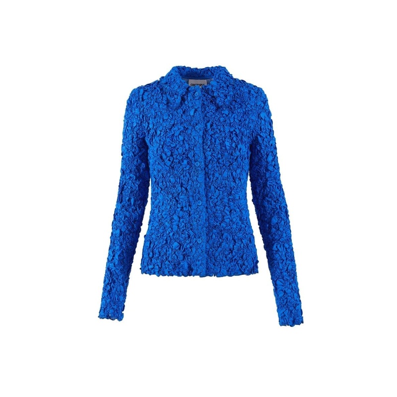 BLUE SMOCKED SHIRT