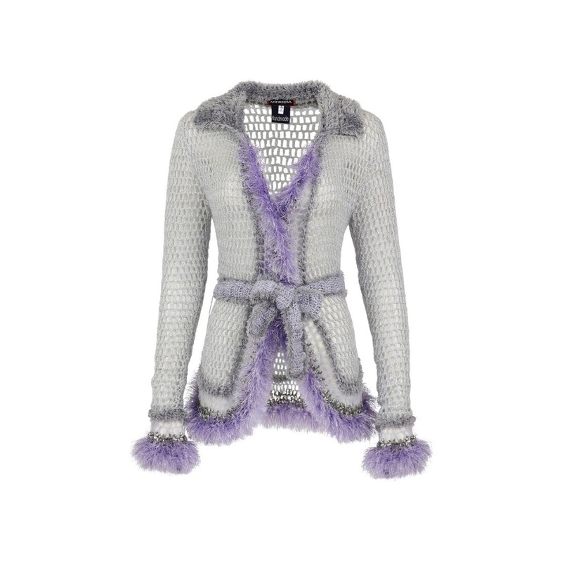 LAVENDER HANDMADE KNITTED CARDIGAN