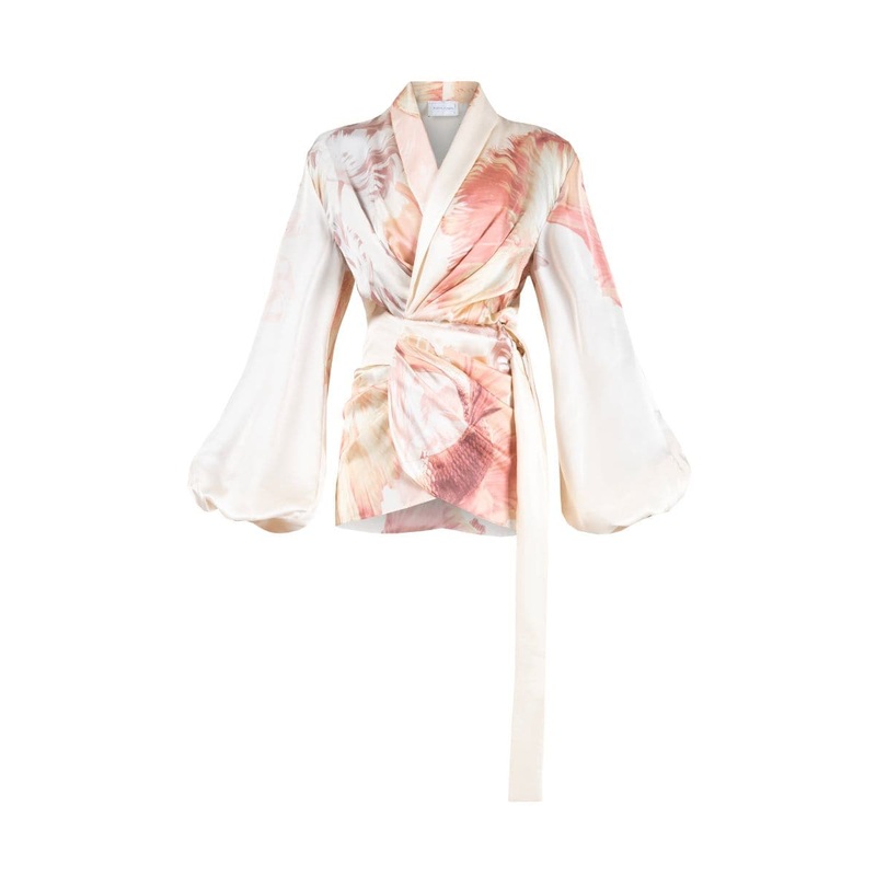 MULTICOLOUR KIMONO SLEEVE BLOUSE