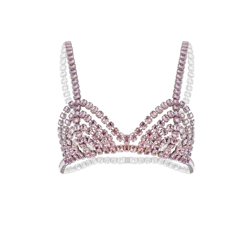 ROSE QUARTZ EMBELLISHED BRA