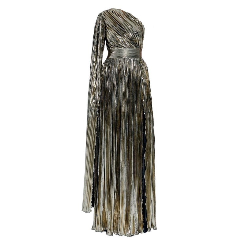 BAGLIONI GOLD ONE-SHOULDER GOWN