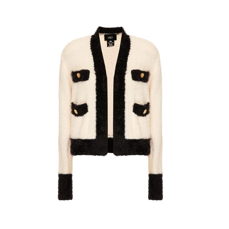 CLASSIC FLUFFY WHITE CARDIGAN
