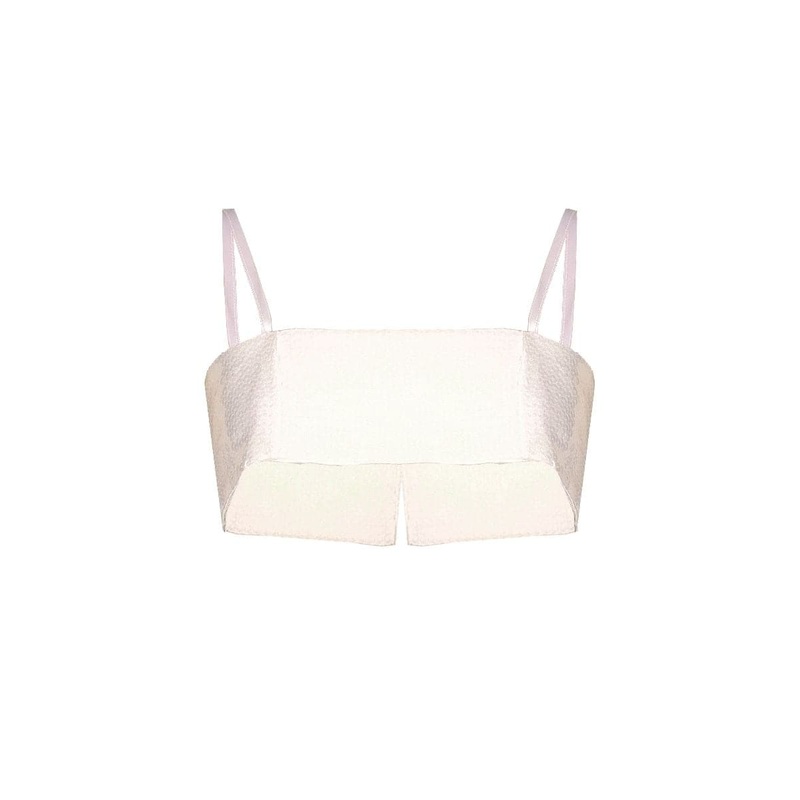 IVORY SEQUINS CROP TOP