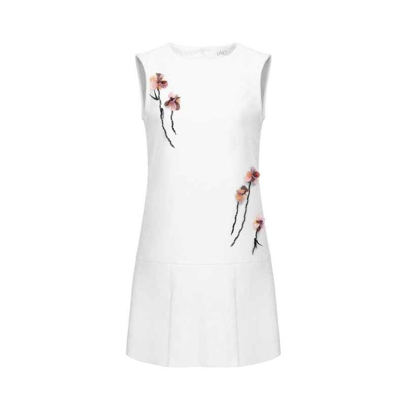 WHITE FLORAL MINI DRESS