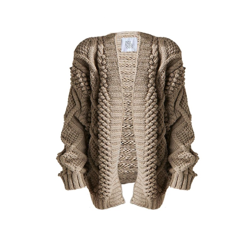 DIDI POPCORN STITCH OVERSIZED CARDIGAN