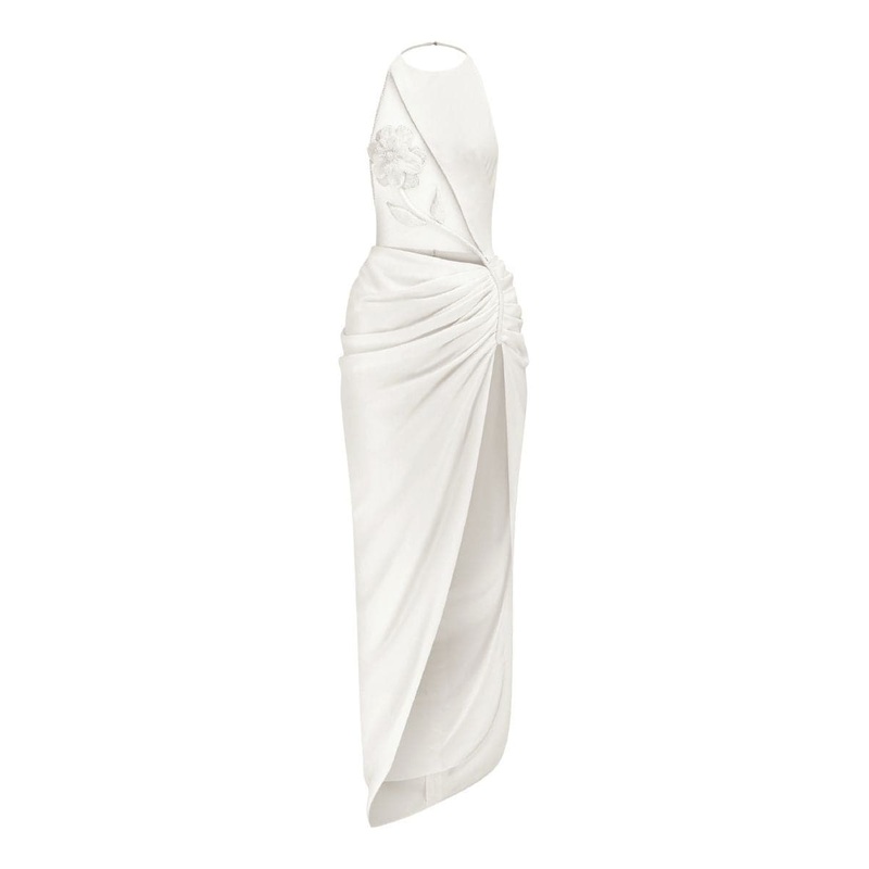 FLORAL ASYMMETRIC MAXI DRESS