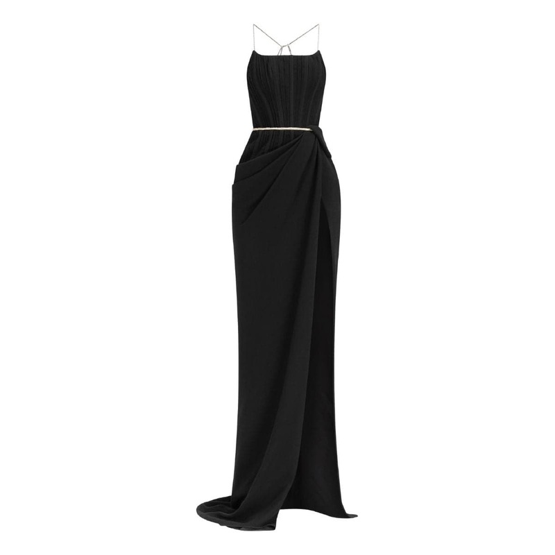 HADLEY EVENING CREPE DRESS