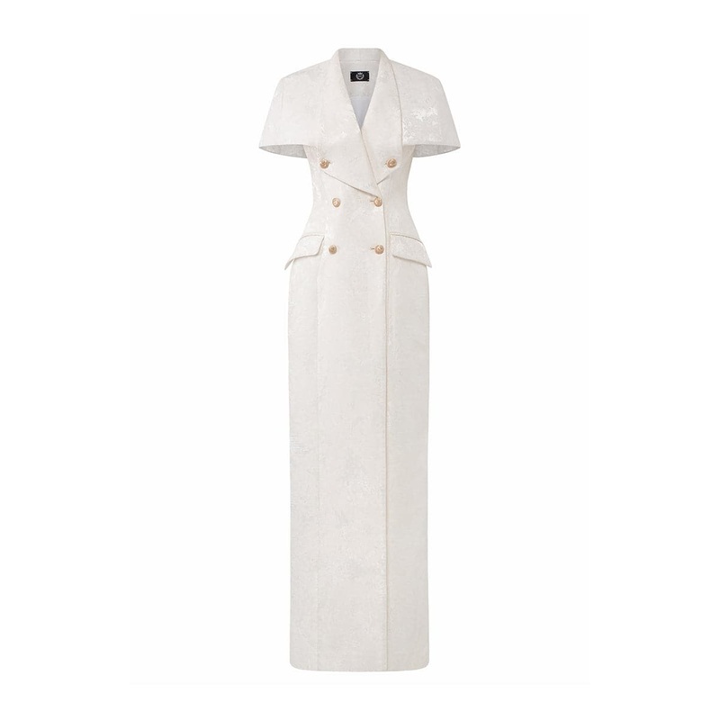 LONG DRESS-COAT WITH MINI CAPE