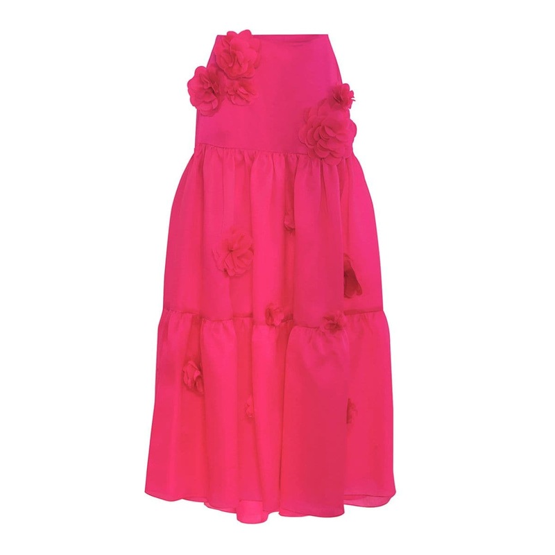 MARIGOLD PINK MIDI SKIRT