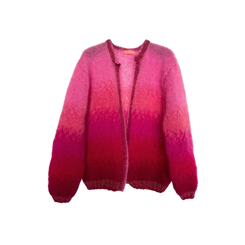 ROSE TIE&DYE MOHAIR GILET