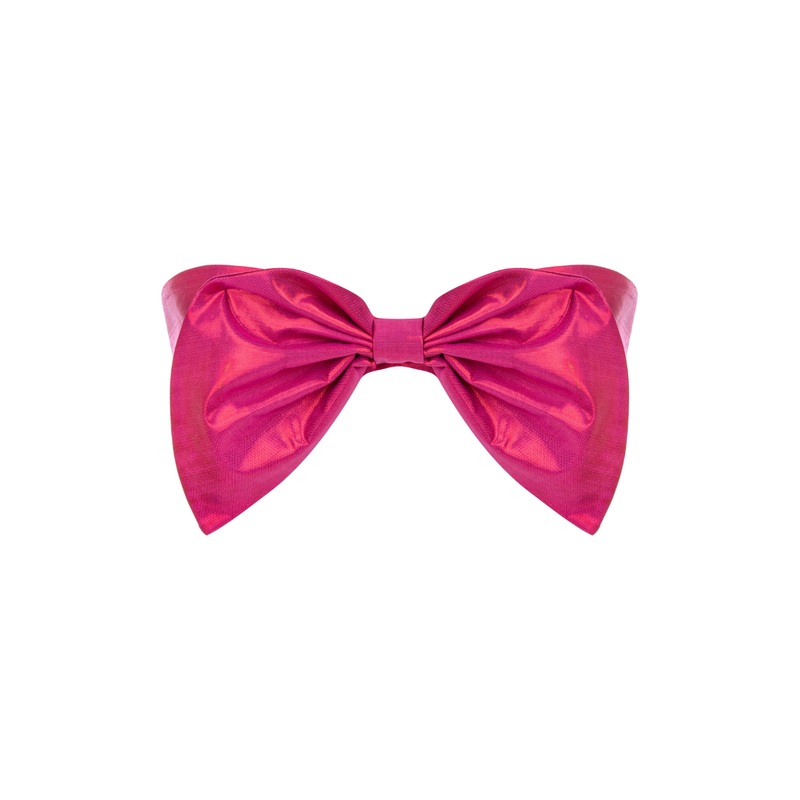 STRAPLESS SILK RIBBON TOP