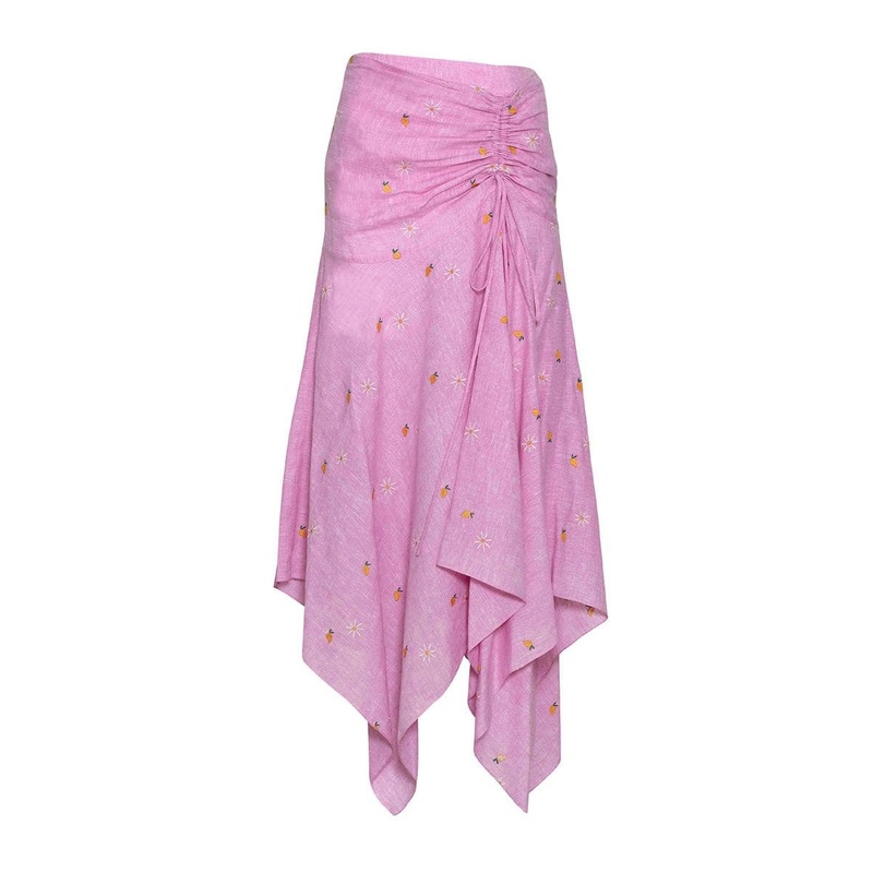 VELA LILAC DRAPED SKIRT