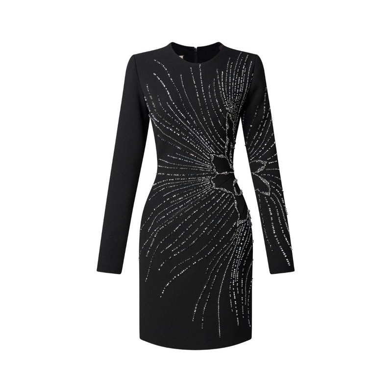 VINCENT EMBELLISHED SHIFT MINI DRESS