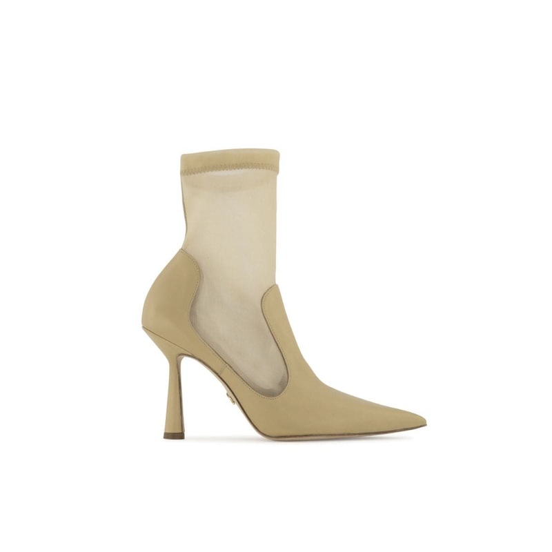 ANNA WHEAT HEELED BOOTS