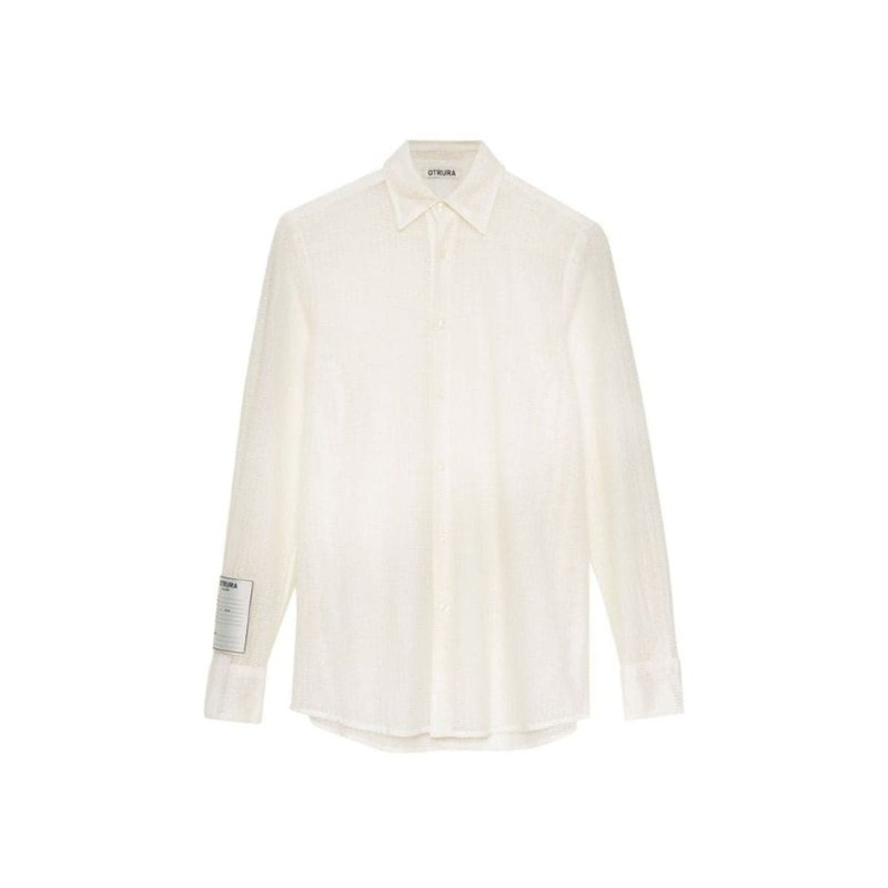 CARDI STRAIGHT-CUT MESH SHIRT